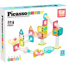 Конструктор Picasso магнитный Tiles Mini Diamond Marble Run Track Set 60 деталей (817338028299)