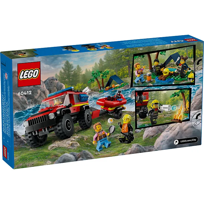 Конструктор LEGO City Пожежний позашляховик з рятувальним човном 301 деталей (60412)
