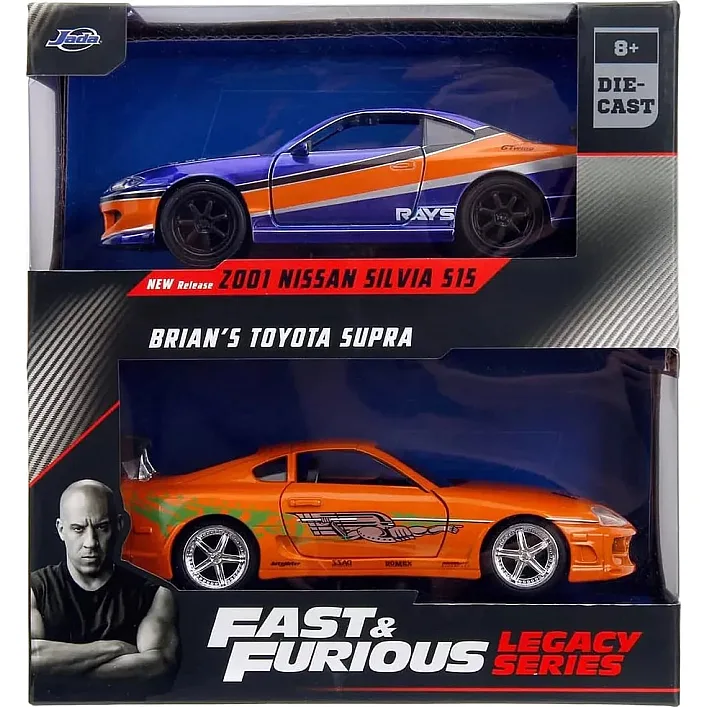 Машина Jada набiр автомоделей Fast and Furious Nissan Silvia S15 і Toyota Supra (253202017)