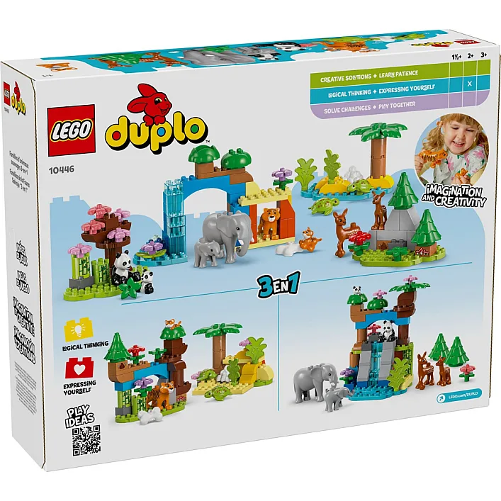 Конструктор LEGO DUPLO Town Семейства диких животных 3-в-1 (10446)