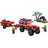 Конструктор LEGO City Пожежний позашляховик з рятувальним човном 301 деталей (60412)