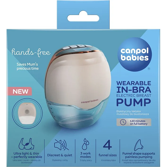 Молоковідсмоктувач Canpol babies Бездротовий електричний Hands-Free (Вільні руки) (20/100)