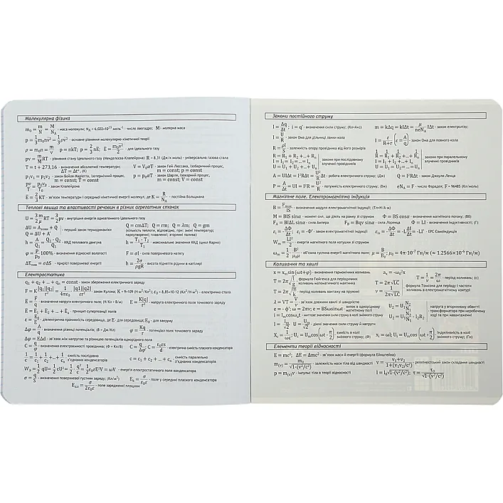 Зошит ZiBi предметний BLACK, 36 аркушів, клітинка, фізика (ZB.1730-30)
