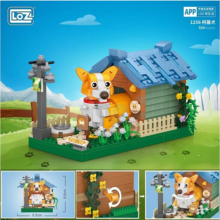 Конструктор LOZ mini Корги (1256)