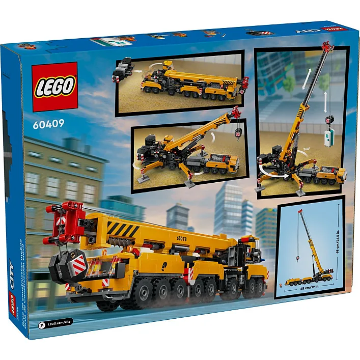 Конструктор LEGO City Желтый передвижной строительный кран (60409)