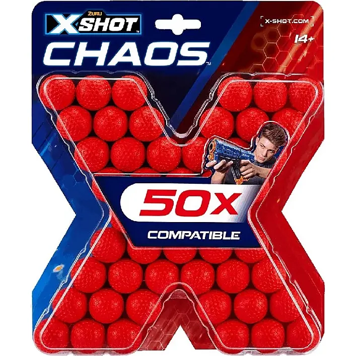Игрушечное оружие Zuru X-Shot Набор шариков CHAOS new (50 шт.) (36327R)