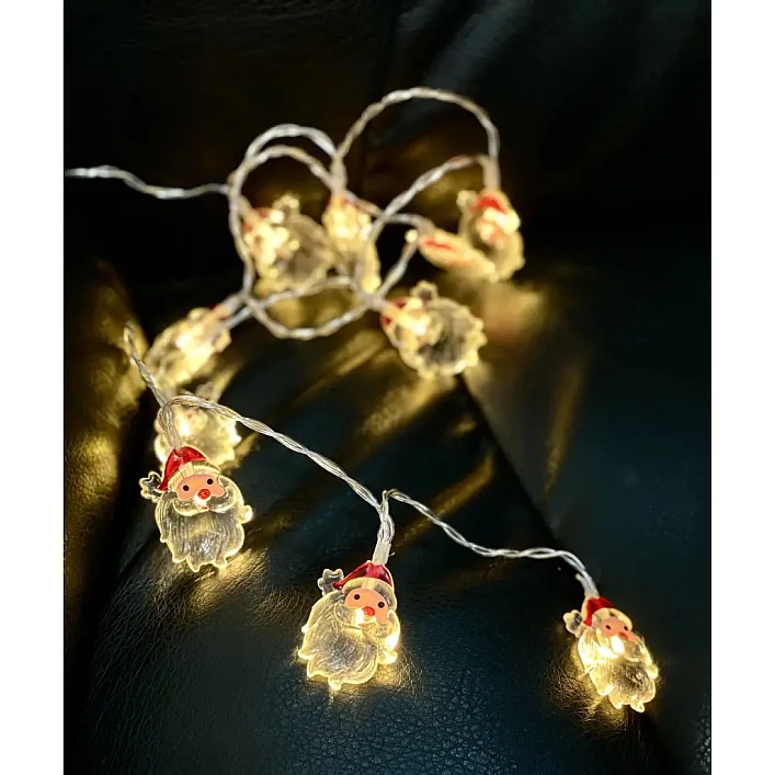 Гірлянда Luca Lighting Санта, струна 1,2 м, 10 LED теплий білий, 2АА (8720362642305)