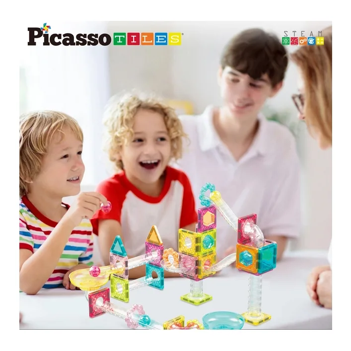 Конструктор Picasso магнітний Tiles Mini Diamond Marble Run Track Set 60 деталей (817338028299)