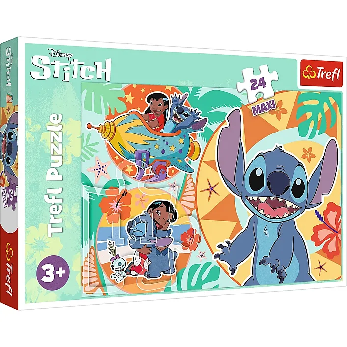 Пазл Trefl Maxi Lilo&Stitch Щасливий день 24 елемента (5900511143652)