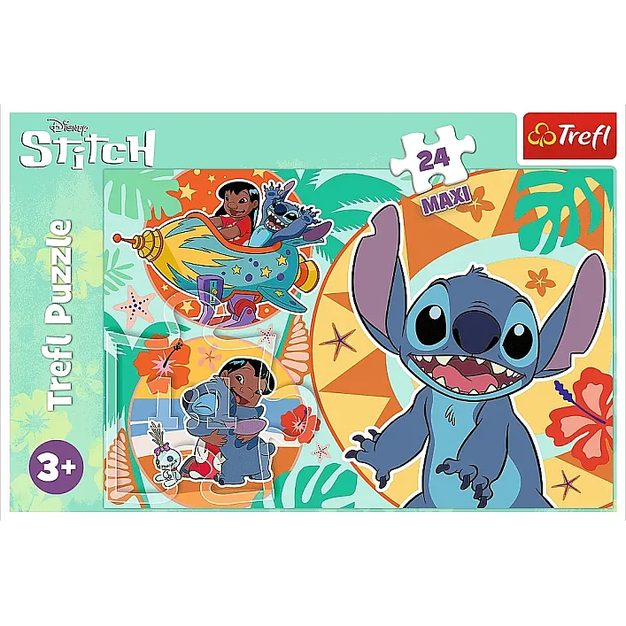 Пазл Trefl Maxi Lilo&Stitch Щасливий день 24 елемента (5900511143652)