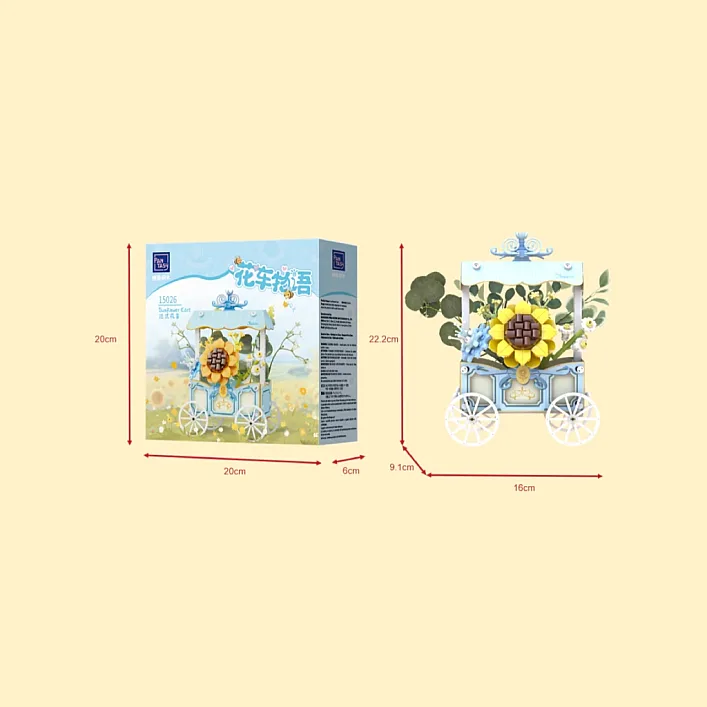 Конструктор Pantasy Original - Flower Cart Тележка с подсолнухами (15026)