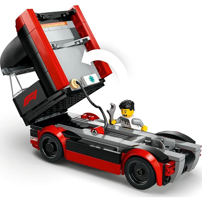Конструктор LEGO City Грузовик F1 с автомобилями RB20 и AMR24 (60445)
