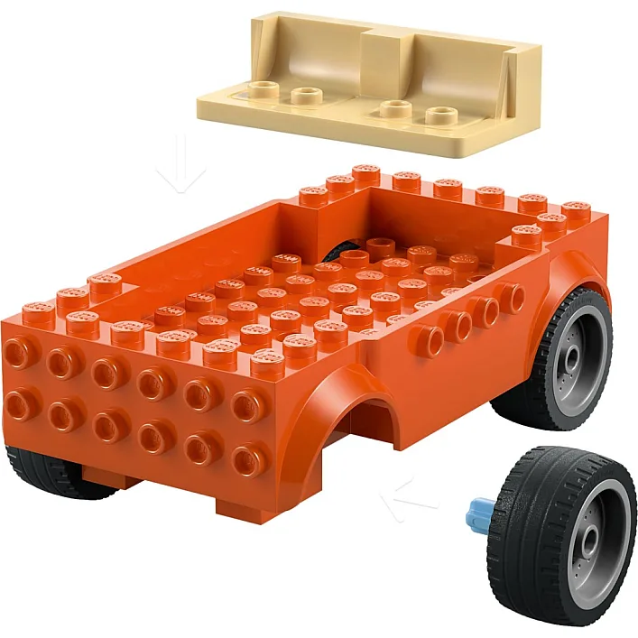 Конструктор LEGO Bluey Пляж и семейная поездка на автомобиле Блуи (11202)