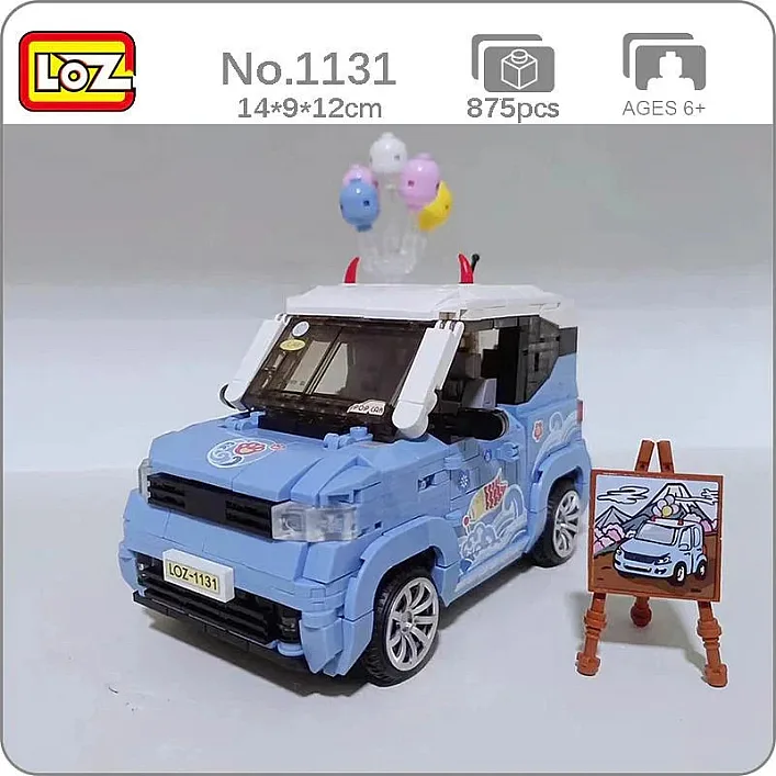 Конструктор LOZ mini Автомобиль MINI голубой (1131)