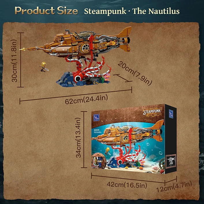 Конструктор Pantasy Steampunk- Наутілус (85029)