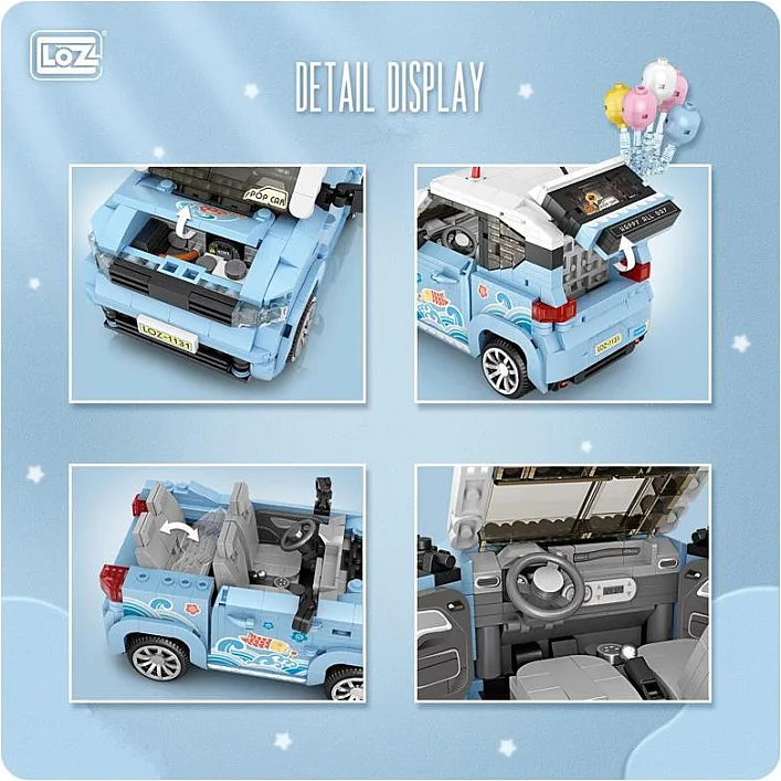 Конструктор LOZ mini Автомобиль MINI голубой (1131)