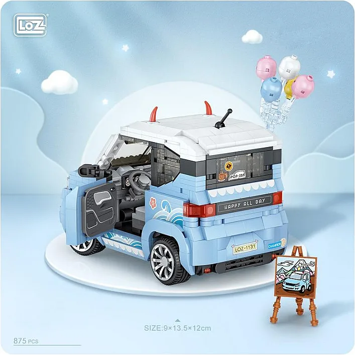Конструктор LOZ mini Автомобиль MINI голубой (1131)