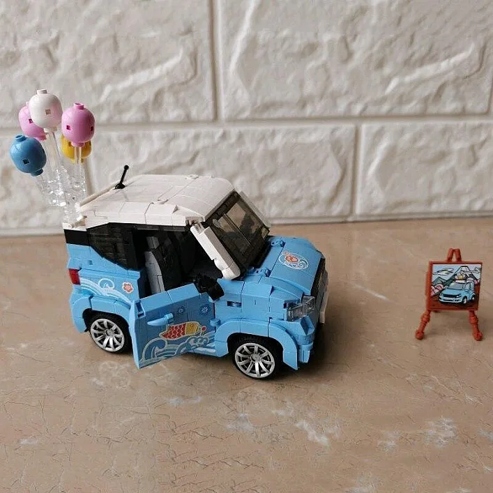Конструктор LOZ mini Автомобиль MINI голубой (1131)