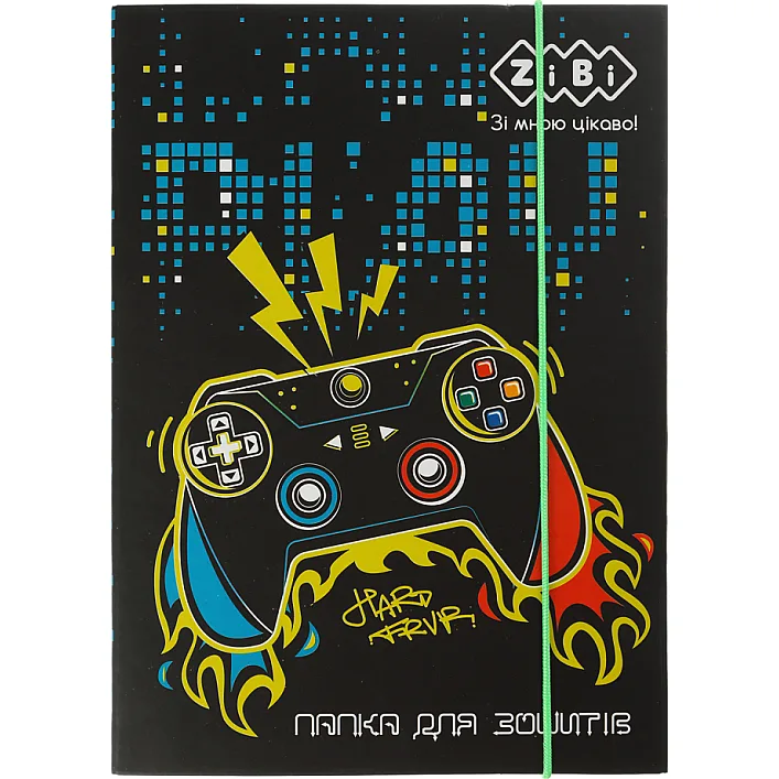 Папка для тетрадей ZiBi В5+ GAMER картонная, на резинках (ZB.14965)