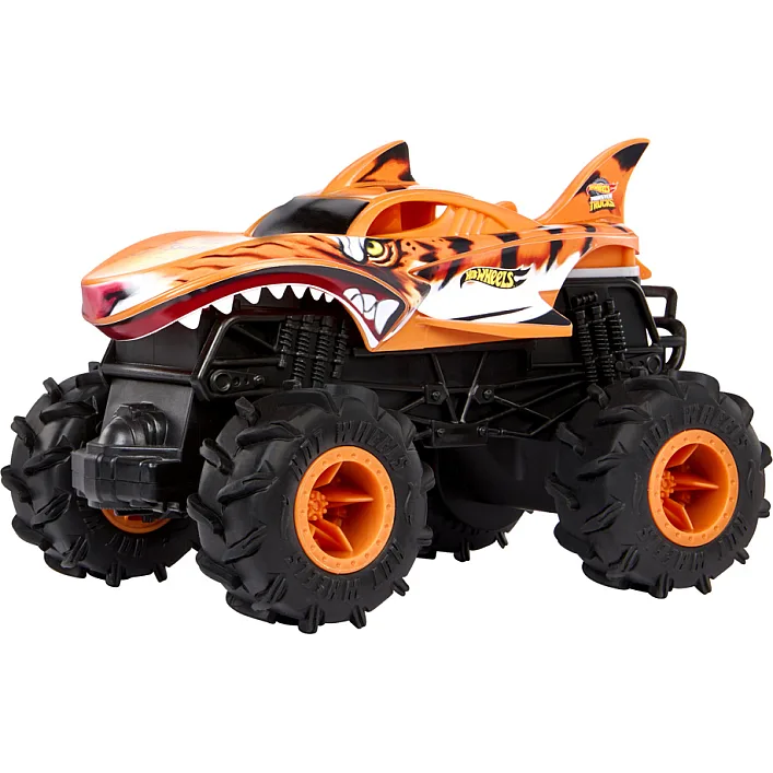 Радіокерована іграшка Hot Wheels Автомодель Monster Trucks Тигроакула 1:24 (HNV03)