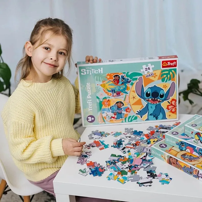 Пазл Trefl Maxi Lilo&Stitch Щасливий день 24 елемента (5900511143652)