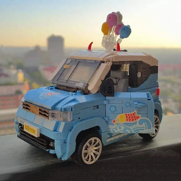 Конструктор LOZ mini Автомобиль MINI голубой (1131)