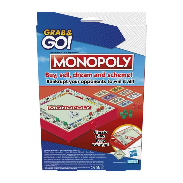 Настільна гра Hasbro дорожня Монополія (F8256)