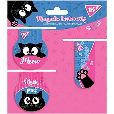 Закладки для книг Yes магнитные Meow, 3 шт (707562)