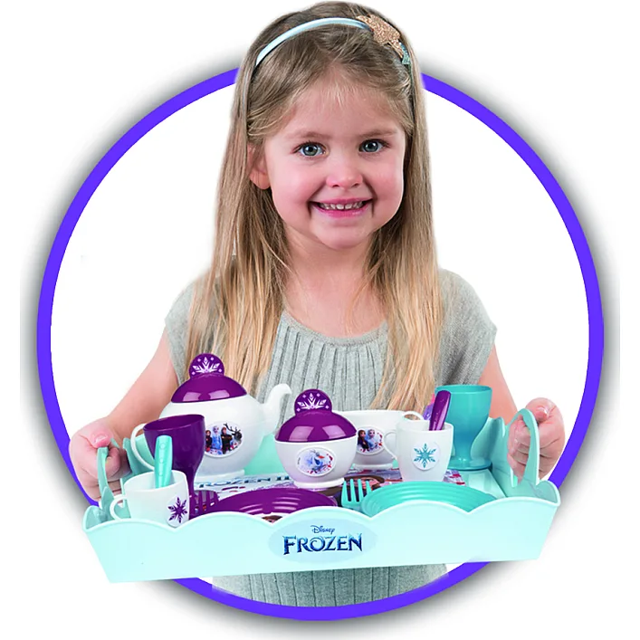 Ігровий набір Smoby Toys Візок Фроузен-2 Знімна таця і сервіз 17 аксесуарів (310517)
