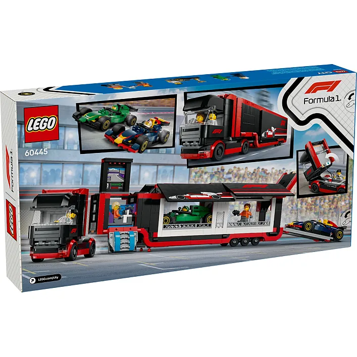 Конструктор LEGO City Грузовик F1 с автомобилями RB20 и AMR24 (60445)
