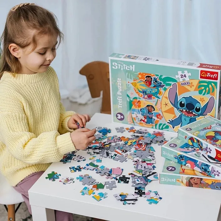 Пазл Trefl Maxi Lilo&Stitch Щасливий день 24 елемента (5900511143652)