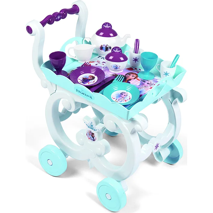 Ігровий набір Smoby Toys Візок Фроузен-2 Знімна таця і сервіз 17 аксесуарів (310517)