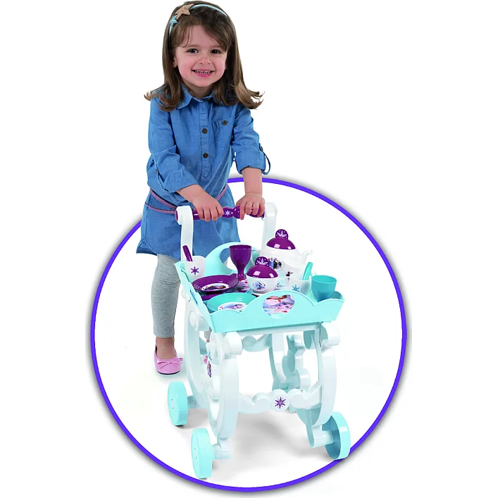 Ігровий набір Smoby Toys Візок Фроузен-2 Знімна таця і сервіз 17 аксесуарів (310517)