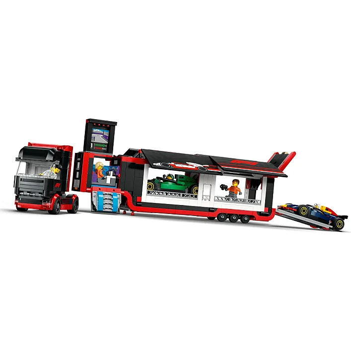 Конструктор LEGO City Грузовик F1 с автомобилями RB20 и AMR24 (60445)