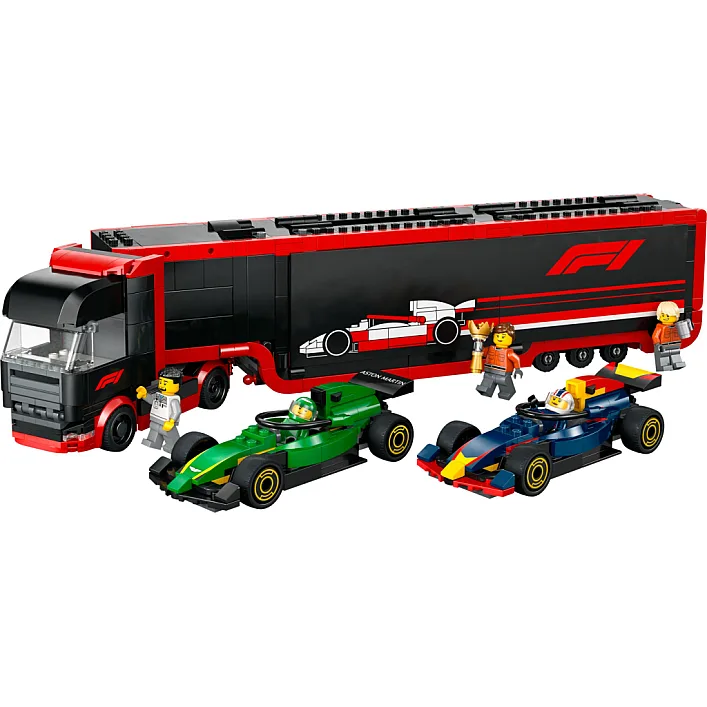 Конструктор LEGO City Грузовик F1 с автомобилями RB20 и AMR24 (60445)