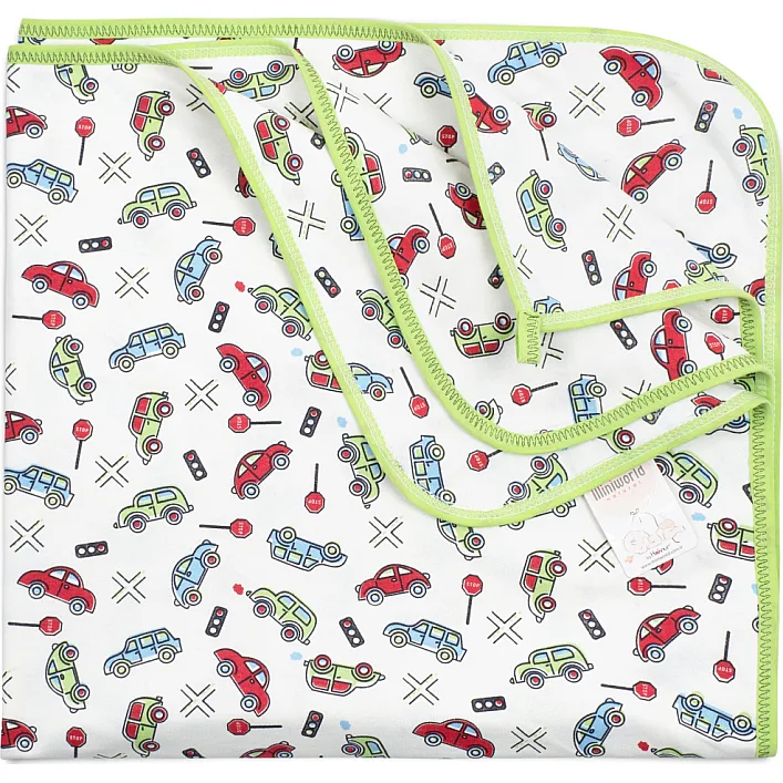 Одеяло детское Miniworld с машинками (13100-green)