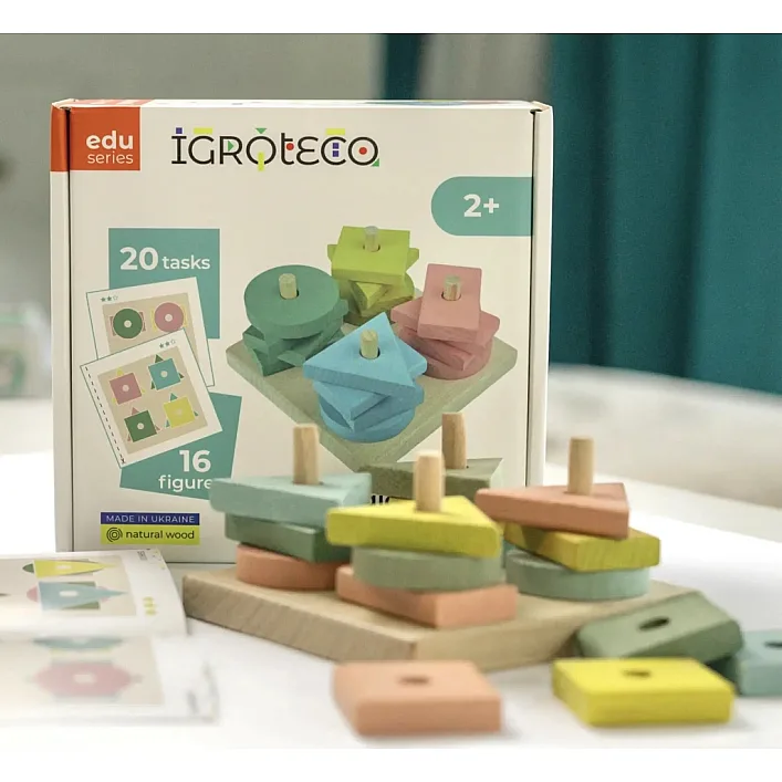 Логическая игра "Геосортер" 16 дет. 900729 IGROTECO (Дер9729)