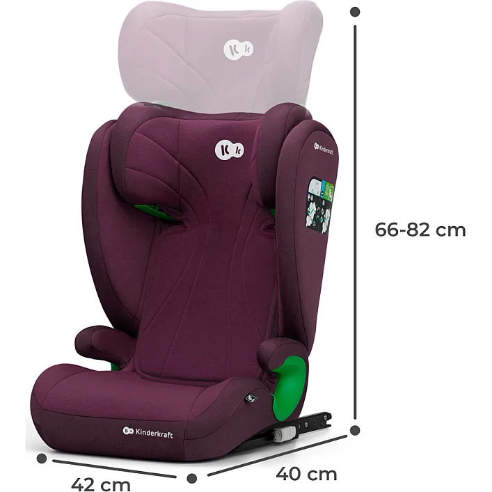 Автокрісло Kinderkraft Junior Fix 2 i-Size Cherry Pearl (KCJUFI20RED0000) (5902533921584)