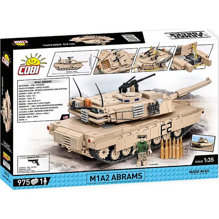 Конструктор Cobi Танк M1A2 Абрамс, 975 деталей (COBI-2622)