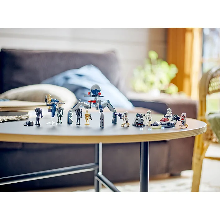 Конструктор LEGO Star Wars Клоны-пехотинцы и Боевой дроид. Боевой набор 215 деталей (75372)