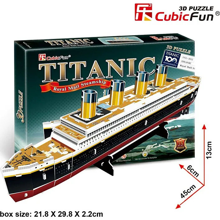 Пазл Cubic Fun Трехмерная головоломка-конструктор Титаник (T4012h)