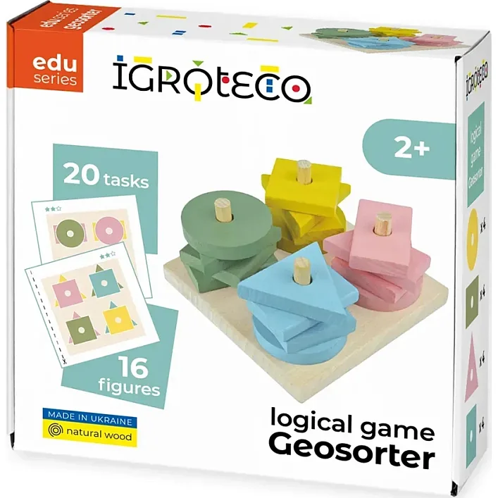 Логическая игра "Геосортер" 16 дет. 900729 IGROTECO (Дер9729)