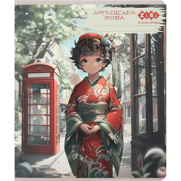 Тетрадь ZiBi предметная ANIME 48 листов ячейка, английский язык (ZB.1704-09)