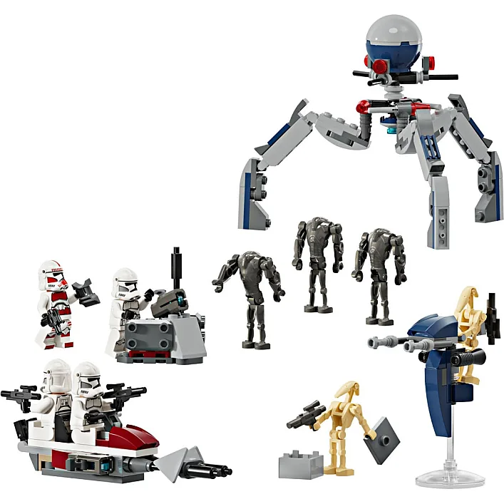 Конструктор LEGO Star Wars Клоны-пехотинцы и Боевой дроид. Боевой набор 215 деталей (75372)