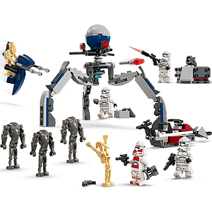Конструктор LEGO Star Wars Клоны-пехотинцы и Боевой дроид. Боевой набор 215 деталей (75372)