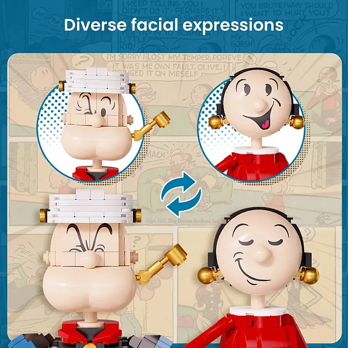 Конструктор Pantasy Popeye Папай с Оливой (86401)