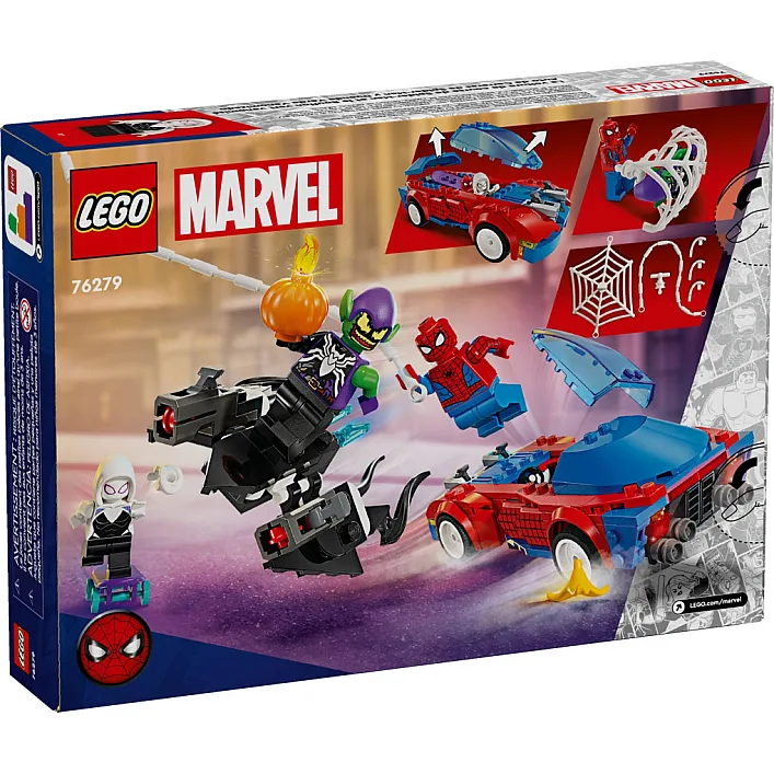 Конструктор LEGO Super Heroes Автомобиль для гонок Человека-Паука и Зеленый Гоблин с ядом Венома 227 деталей (76279)