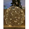 Прикраса декоративна Luca Lighting Куля Срібна D25 см 30 led (8718861660951)