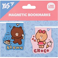 Закладки для книг Yes магнитные Line Friends Brown and Choco, 2шт (708106)