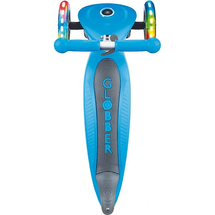Самокат Globber Primo Foldable Lights Led голубой (432-101-2)